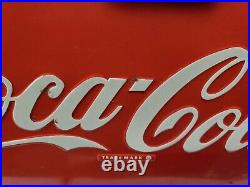 Vintage Drink Coca Cola In Bottles Coke All Metal Cooler 22 X 13 X 13