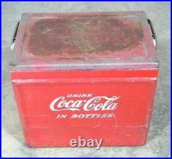 Vintage Drink Coca Cola In Bottles Metal Cooler/ Ice Chest