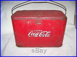 Vintage Drink Coca Cola Metal Cooler Advertising