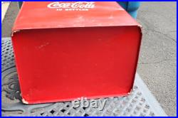 Vintage Drink Coca Cola Metal Cooler Icebox Action Mfg 1950's Large 16x17x12 Vintage Drink Coca Cola Metal Cooler Icebox Action Mfg 1950's Large 16x17x12