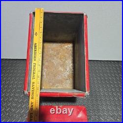 Vintage Drink Coca Cola Metal Cooler Icebox Action Mfg 1950's Large 16x17x12
