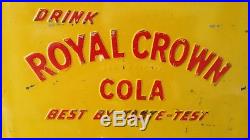 Vintage Drink ROYAL CROWN COLA YELLOW METAL COOLER 21x18x13