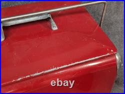Vintage Drink Red Coca Cola Cooler Icebox Metal Action Mfg 1950's, With Video