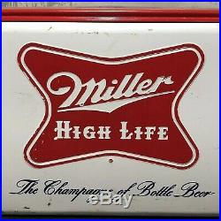 Vintage Embossed Metal Double Sided Miller High Life Beer Cooler Miller Brewing