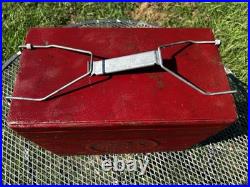 Vintage Falstaff Beer Embossed Metal Portable Cooler Ice Box Vintage Falstaff Beer Embossed Metal Portable Cooler Ice Box