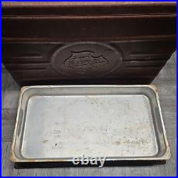 Vintage Falstaff Embossed Metal PicNic Portable Cooler Ice Box