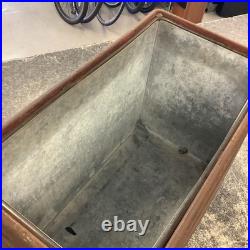 Vintage Falstaff Embossed Metal PicNic Portable Cooler Ice Box with Bottle Opener