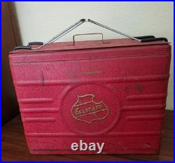 Vintage Falstaff Embossed Metal Portable Cooler