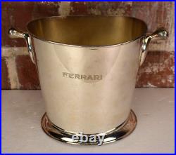 Vintage Ferrari Silver Ice Bucket Wine Cooler