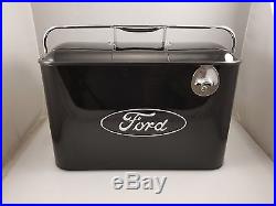 Vintage Ford Metal Cooler BLACK