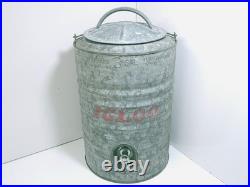 Vintage Galvanized Igloo 3 Gallon Water Cooler Metal