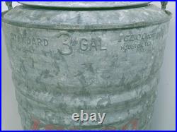 Vintage Galvanized Igloo 3 Gallon Water Cooler Metal