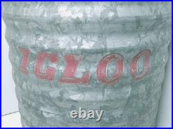 Vintage Galvanized Igloo 3 Gallon Water Cooler Metal