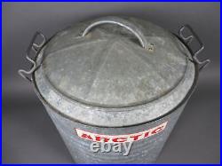 Vintage Galvanized Steel Metal Arctic 10-Gallon Water Beverage Cooler Dispenser