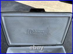 Vintage Green Coleman Metal Ice Cooler Camping Hunting 22 x 13.5 x 16