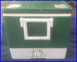 Vintage Green Metal Coleman Cooler