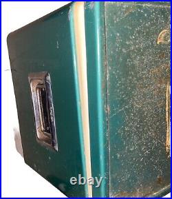 Vintage Green Metal Coleman Cooler Supernatural 1978 Distressed Scratched