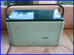 Vintage Green Metal PIK-NIK Cooler Cronstroms Mfg. Minneapolis, Minnesota