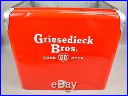 Vintage Griesedieck Bros. Embossed Good Beer Metal Cooler