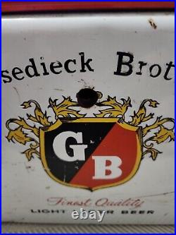 Vintage Griesedieck Brothers Metal Cooler, GB, Finest Quality Light Lager Beer