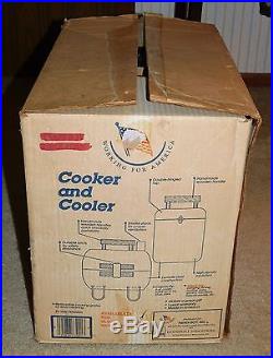 Vintage HAMM'S BEER Red Metal COOLER & BBQ Set (MINT UNUSED IN BOX!) STUNNING