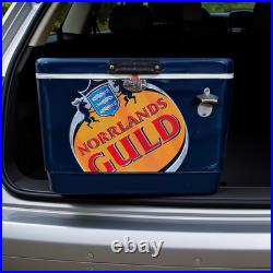 Vintage Heavy Duty Metal Ice Chest 54Qt Portable Insulated Cooler Box -(Rare)