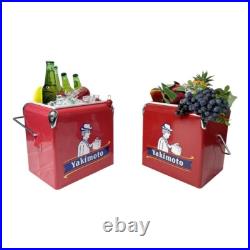 Vintage Ice Chest Creative Yakimoto Outdoor Rolling Steel Legacy Cooler