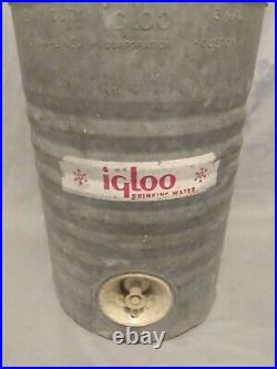 Vintage Igloo Galvanized 3 Gallon Drinking Water Perm-A-Lined Cooler Dispenser