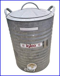 Vintage Igloo Galvanized Metal 10 Gallon Water Cooler Good Condition RARE FIND Vintage Igloo Galvanized Metal 10 Gallon Water Cooler Good Condition RARE FIND
