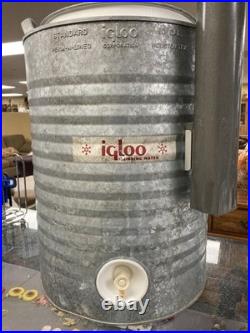 Vintage Igloo Galvanized Metal 10 Gallon Water Cooler Good Condition RARE FIND