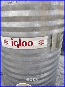 Vintage Igloo Galvanized Metal 10 Gallon Water Cooler Good Condition RARE FIND Vintage Igloo Galvanized Metal 10 Gallon Water Cooler Good Condition RARE FIND