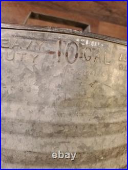 Vintage Igloo Galvanized Metal 10 Gallon Water Cooler Rare 1950's All Metal Type