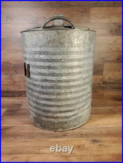 Vintage Igloo Galvanized Metal 10 Gallon Water Cooler Rare 1950's All Metal Type
