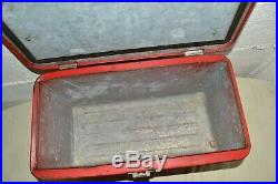 Vintage Jax Beer Red Metal Picnic Cooler/chest New Orleans Rare Shabby