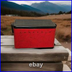 Vintage KAMPKOLD Red Metal Cooler 1950's Era 25 x 14 x 13.5 with Divider MCM Vintage KAMPKOLD Red Metal Cooler 1950's Era 25 x 14 x 13.5 with Divider MCM