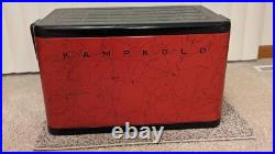 Vintage KAMPKOLD Red Metal Cooler 1950's Era 25 x 14 x 13.5 with Divider MCM Vintage KAMPKOLD Red Metal Cooler 1950's Era 25 x 14 x 13.5 with Divider MCM