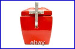 Vintage KILTIE Red Plaid Metal Cooler 1950's Era 16.5 x 9.5 x 11.5 MCM RETRO Vintage KILTIE Red Plaid Metal Cooler 1950's Era 16.5 x 9.5 x 11.5 MCM RETRO