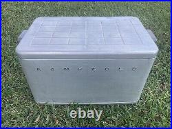 Vintage Kampkold Aluminum Ice Chest Cooler No Shelf 22.5 x 13.5 x 14