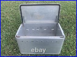 Vintage Kampkold Aluminum Ice Chest Cooler No Shelf 22.5 x 13.5 x 14