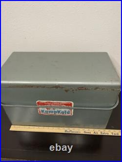 Vintage Kampkold Kamp Lite Kampkook Aluminum Ice Chest Cooler with Removable Shelf
