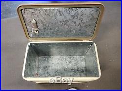 Vintage Knapp Monarch Therm A Chest Picnic Metal Cooler withBox RARE bottle opener