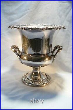 Vintage Lancaster Rose Champagne Cooler #420 EPCA withLiner by Poole Silver Co