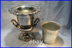 Vintage Lancaster Rose Champagne Cooler #420 EPCA withLiner by Poole Silver Co