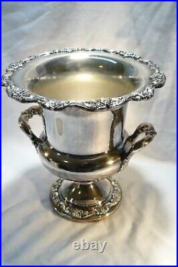 Vintage Lancaster Rose Champagne Cooler #420 EPCA withLiner by Poole Silver Co