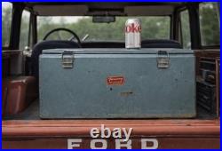 Vintage Large Early Preway Camping Metal Cooler / Ice Box Wisconsin Rapids USA