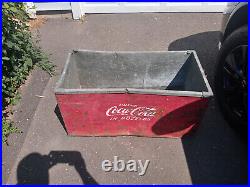 Vintage Large Metal Coca Cola Ice Chest Cooler