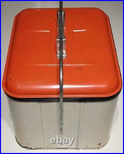 Vintage MCM Ace Ice Chest Metal Icebox Cooler 14x12