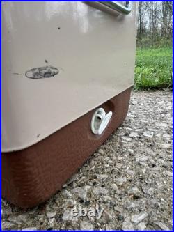 Vintage Metal 23 Coleman Cooler Butternut & Brown with Drain Openers