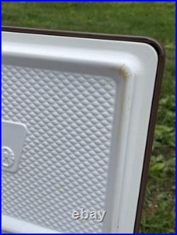 Vintage Metal 23 Coleman Cooler Butternut & Brown with Drain Openers