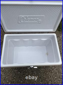 Vintage Metal 23 Coleman Cooler Butternut & Brown with Drain Openers